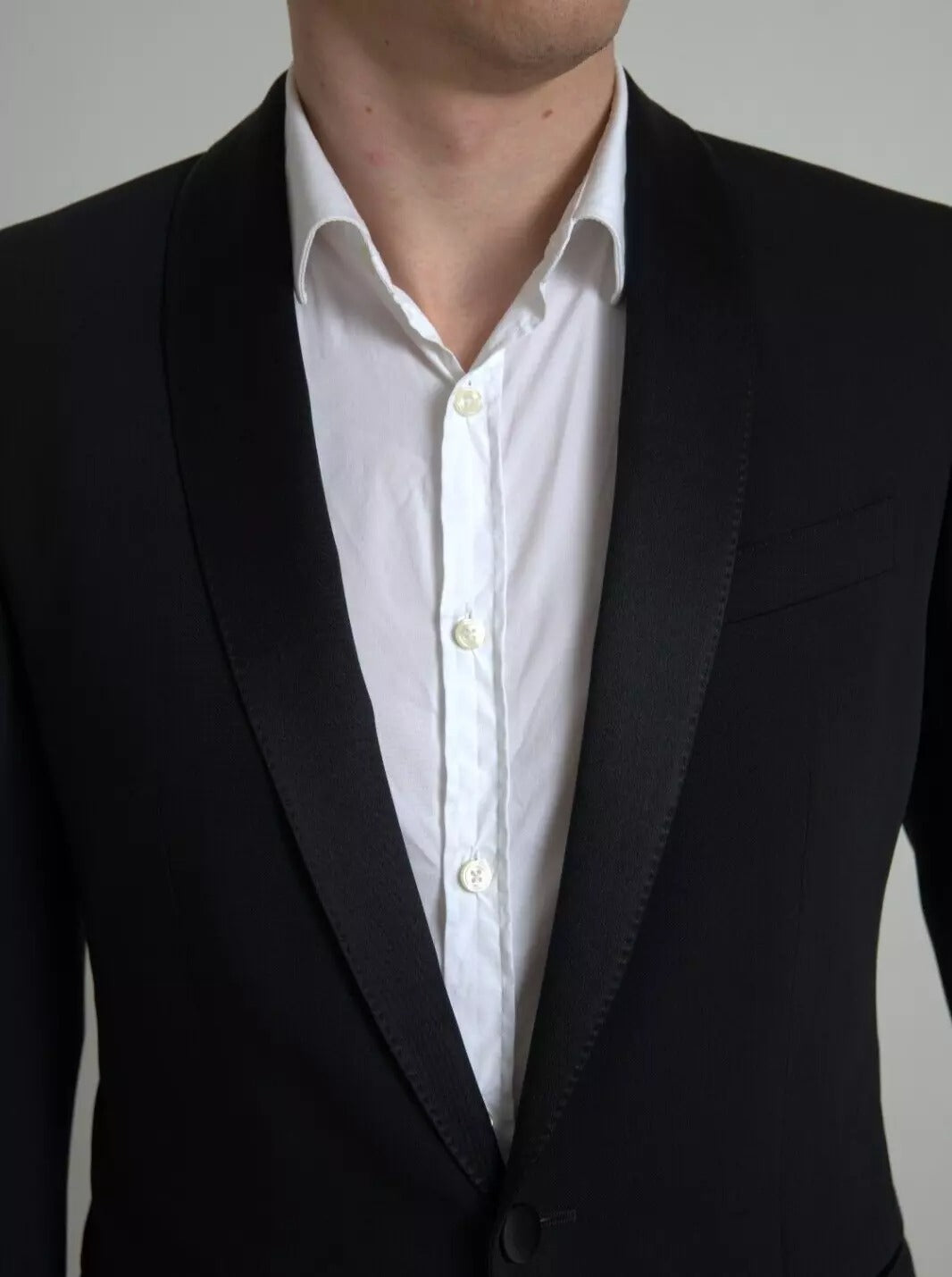 Dolce &amp; Gabbana Black Wool Single Breasted MARTINI Blazerclothing