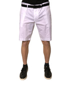 Dolce &amp; Gabbana White Chinos Cotton Stretch Casual Shorts