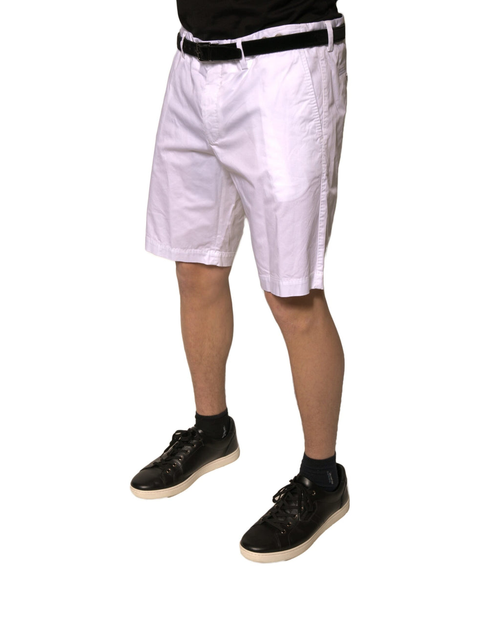Dolce &amp; Gabbana White Chinos Cotton Stretch Casual Shorts