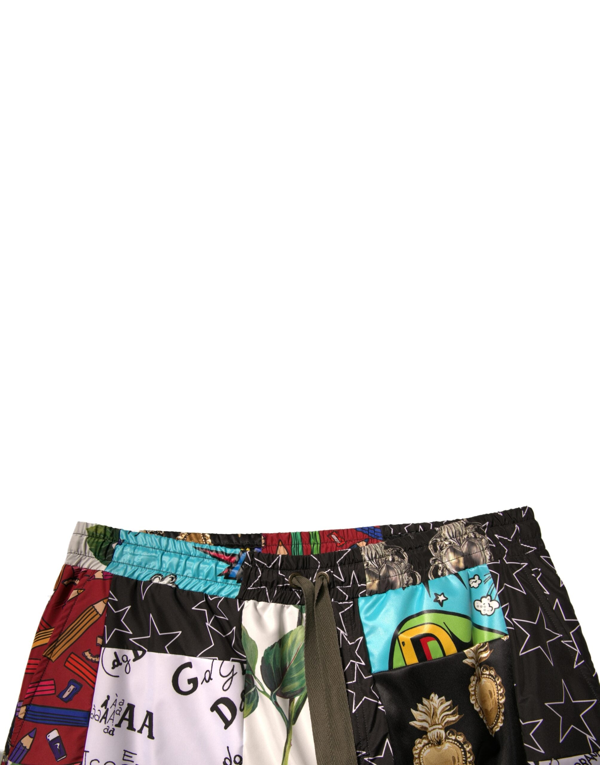 Dolce &amp; Gabbana Multicolor Patchwork Cargo Bermuda Shorts