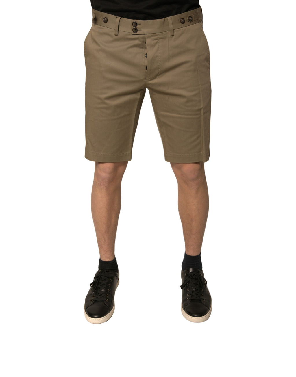 Dolce &amp; Gabbana Brown Chino Cotton Stretch Casual Shorts