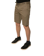 Dolce &amp; Gabbana Brown Chino Cotton Stretch Casual Shorts