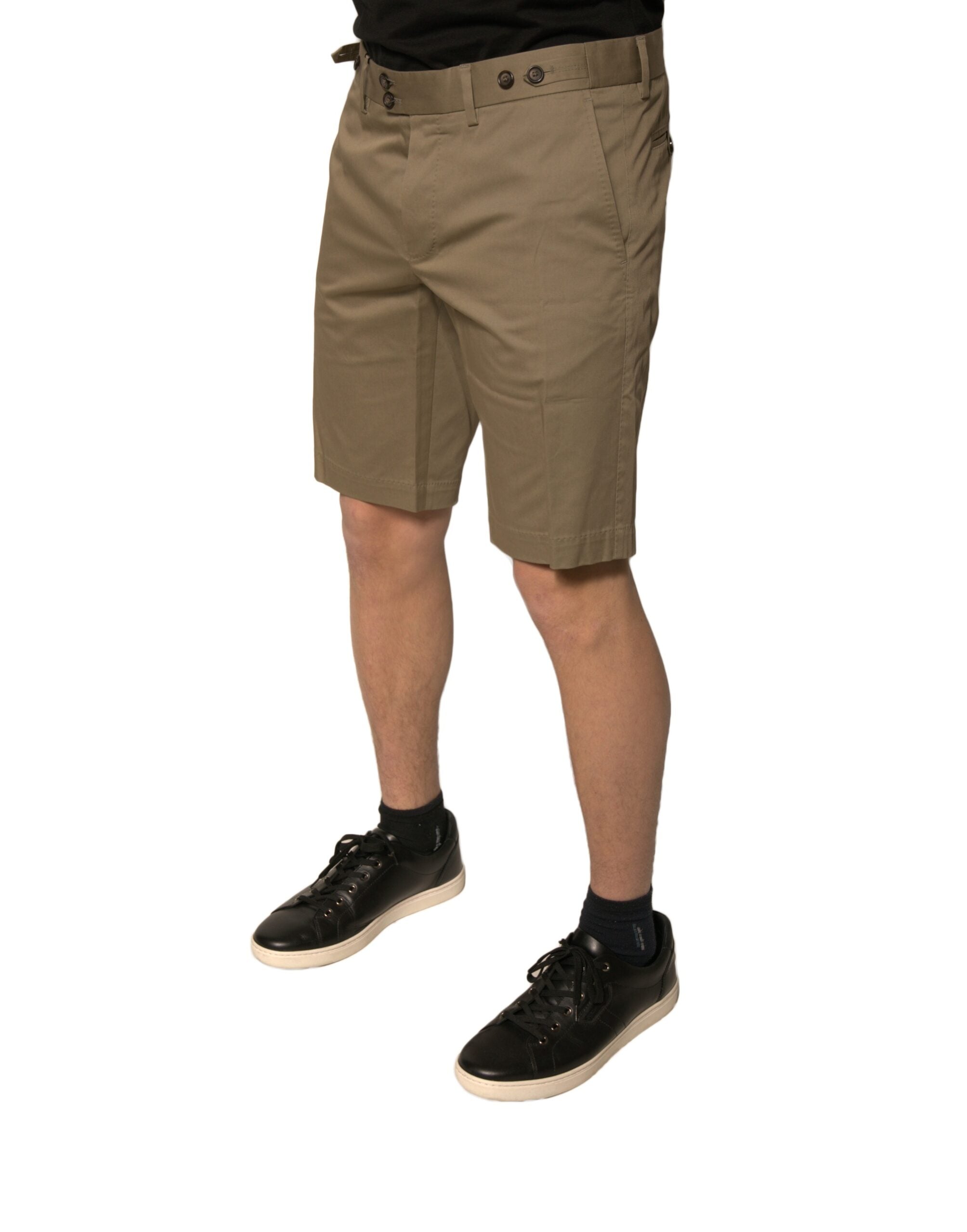 Dolce &amp; Gabbana Brown Chino Cotton Stretch Casual Shorts