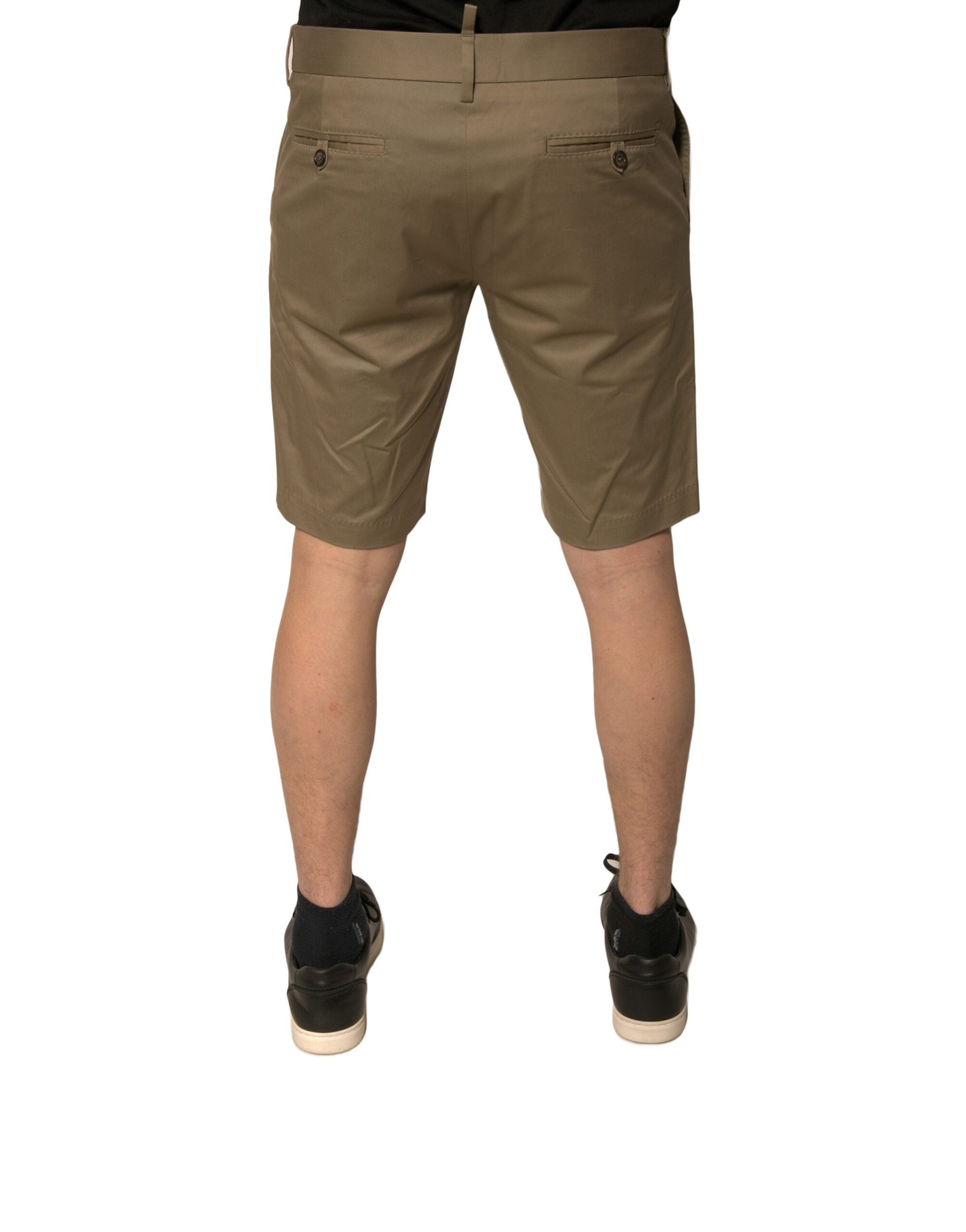 Dolce &amp; Gabbana Brown Chino Cotton Stretch Casual Shorts