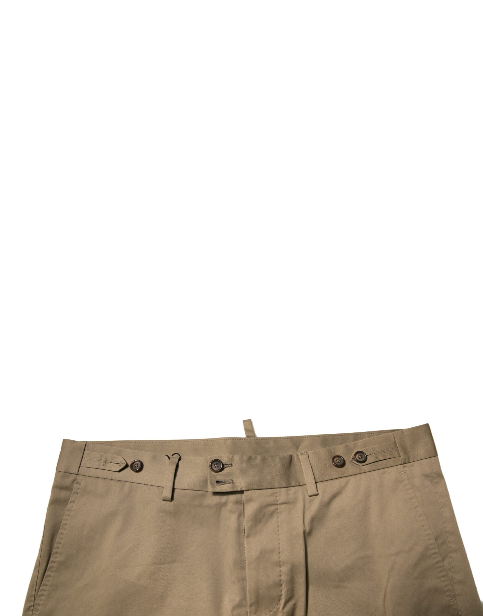 Dolce &amp; Gabbana Brown Chino Cotton Stretch Casual Shorts