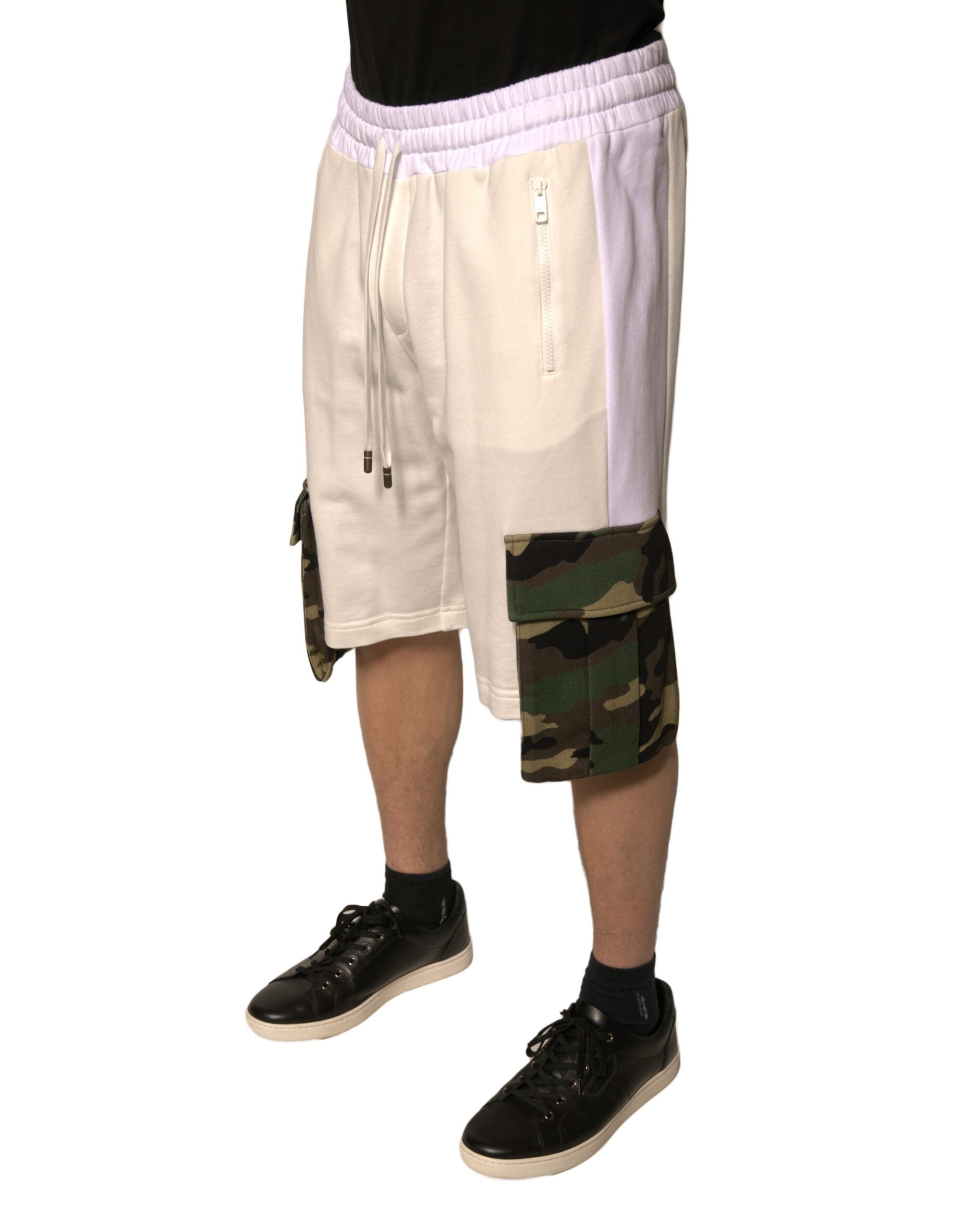 Dolce &amp; Gabbana Beige Cotton Men Casual Cargo Bermuda Shorts