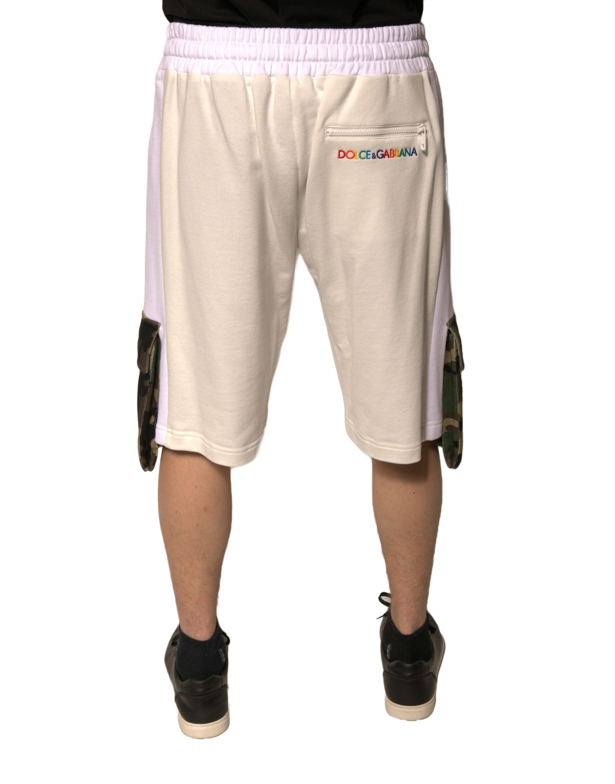 Dolce &amp; Gabbana Beige Cotton Men Casual Cargo Bermuda Shorts