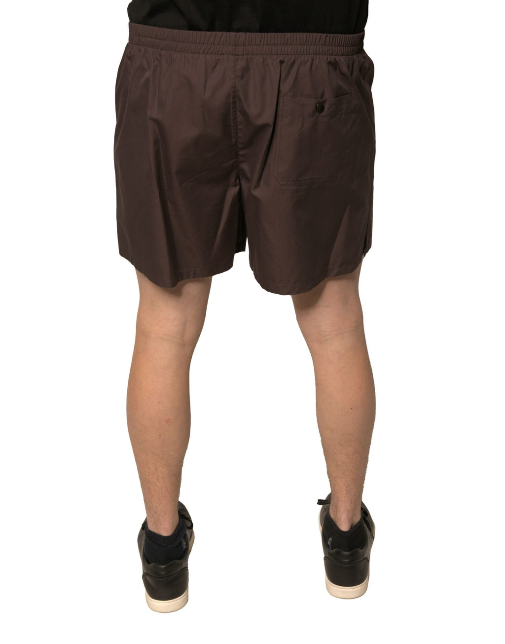 Dolce &amp; Gabbana Brown Cotton Blend Men Mid Waist Shorts
