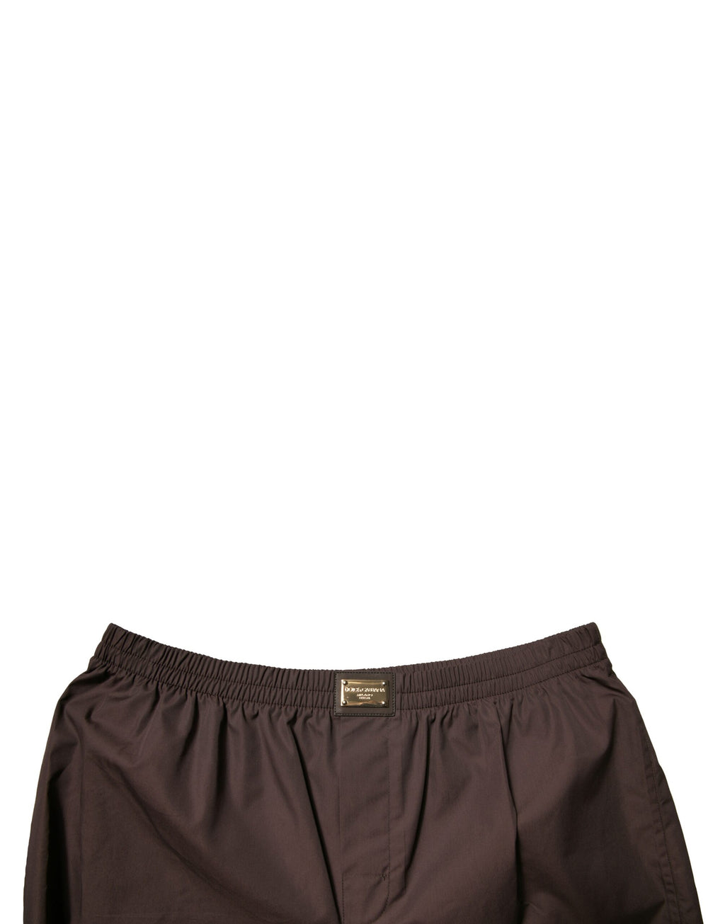 Dolce &amp; Gabbana Brown Cotton Blend Men Mid Waist Shorts