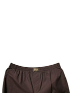 Dolce &amp; Gabbana Brown Cotton Blend Men Mid Waist Shorts