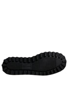 Dolce &amp; Gabbana Black Nylon Quilted Logo Patch Sandals Slides Shoes
