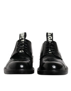 Dolce &amp; Gabbana Black Patent Leather Derby Lace Up Formal Dress Shoes