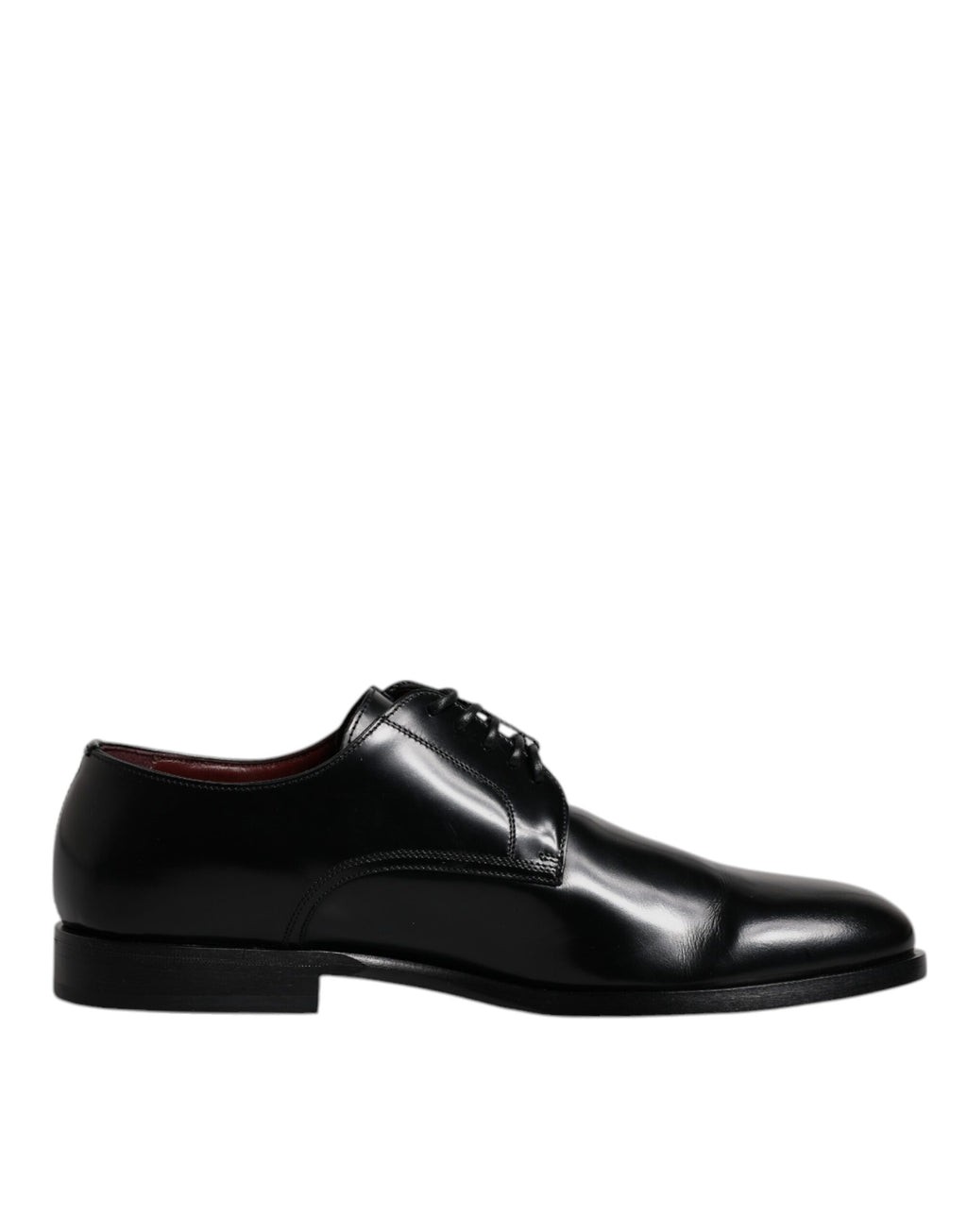 Dolce &amp; Gabbana Black Calfskin Leather Derby Lace Up Formal Dress Shoes