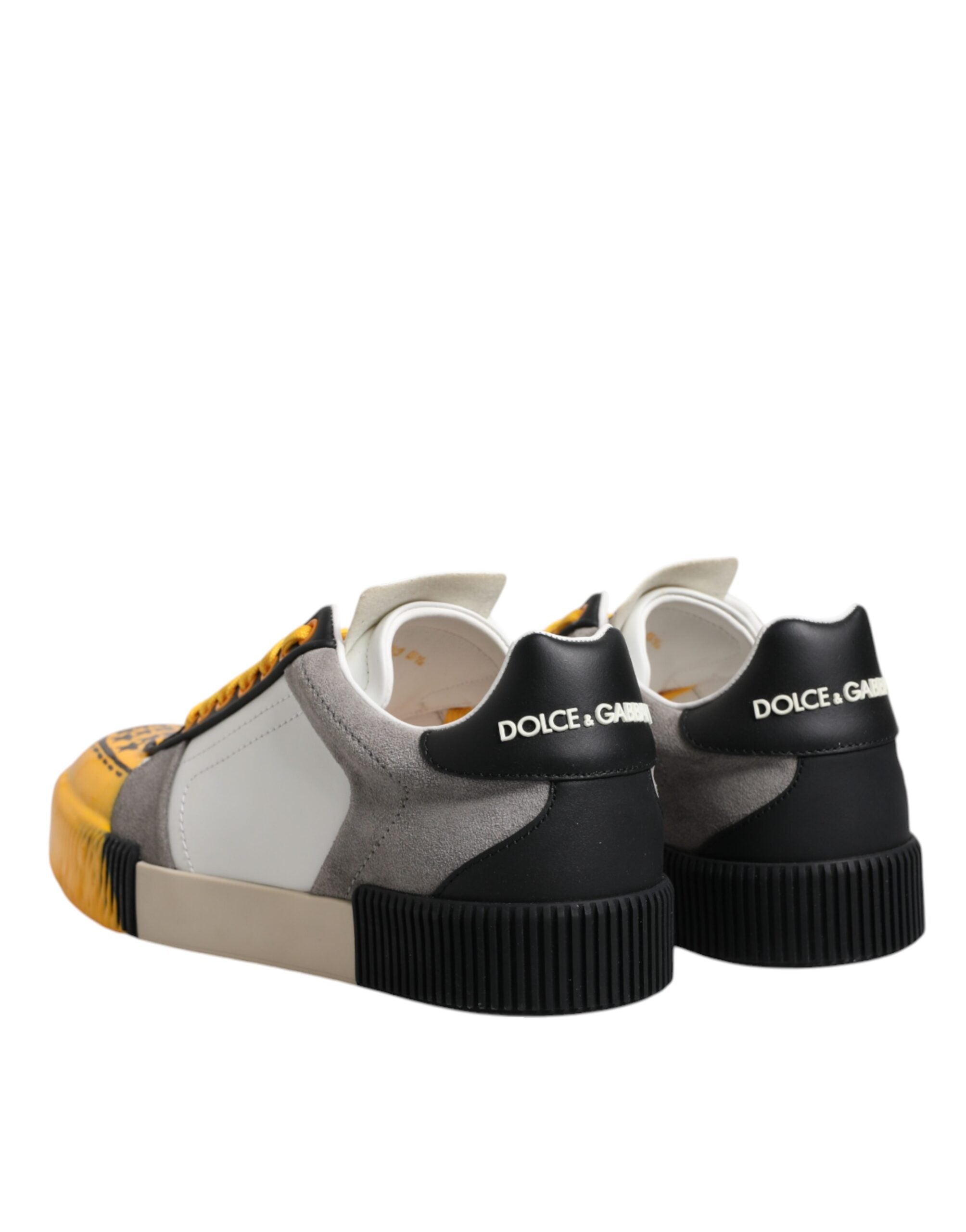 Dolce &amp; Gabbana Multicolor Leather DNA Low Top Sneakers Shoes