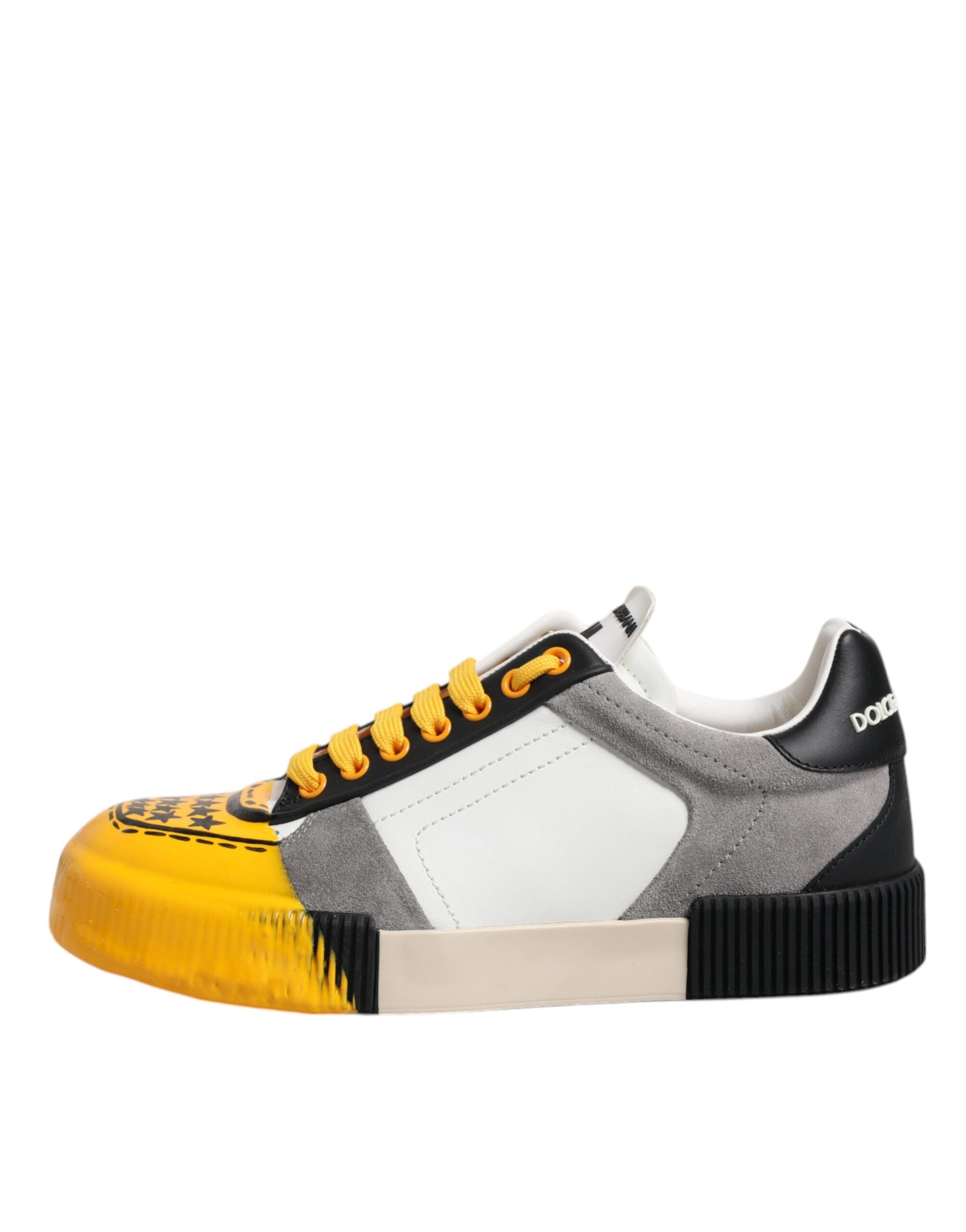 Dolce &amp; Gabbana Multicolor Leather DNA Low Top Sneakers Shoes