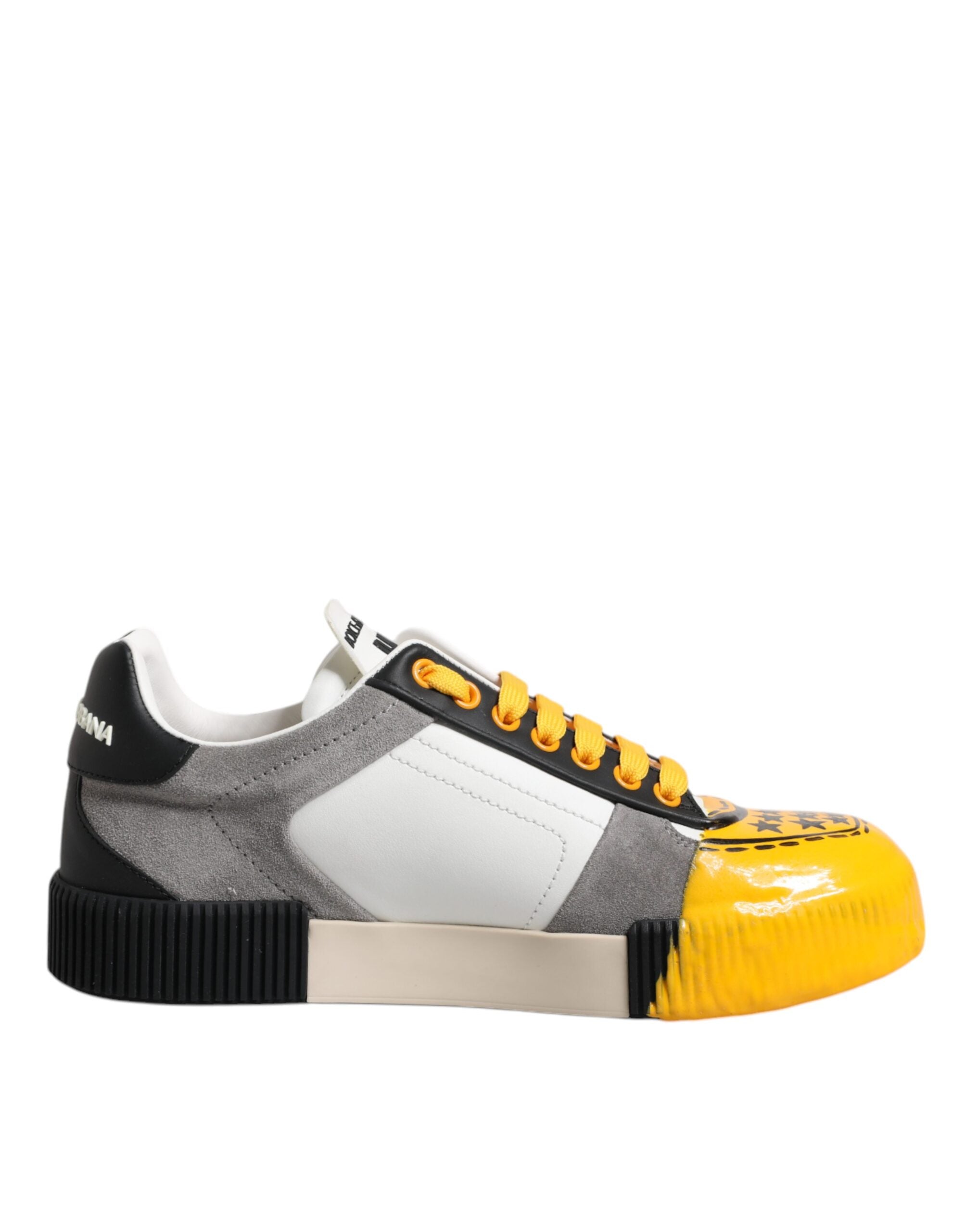 Dolce &amp; Gabbana Multicolor Leather DNA Low Top Sneakers Shoes