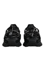 Dolce &amp; Gabbana Black Low Top Space Lace Up Sneakers Shoes