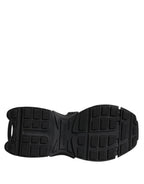 Dolce &amp; Gabbana Black Low Top Space Lace Up Sneakers Shoes