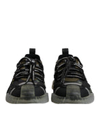 Dolce &amp; Gabbana Black Green Camo NS1 Low Top Sneakers Shoes