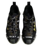 Dolce &amp; Gabbana Black Green Camo NS1 Low Top Sneakers Shoes