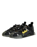 Dolce &amp; Gabbana Black Green Camo NS1 Low Top Sneakers Shoes