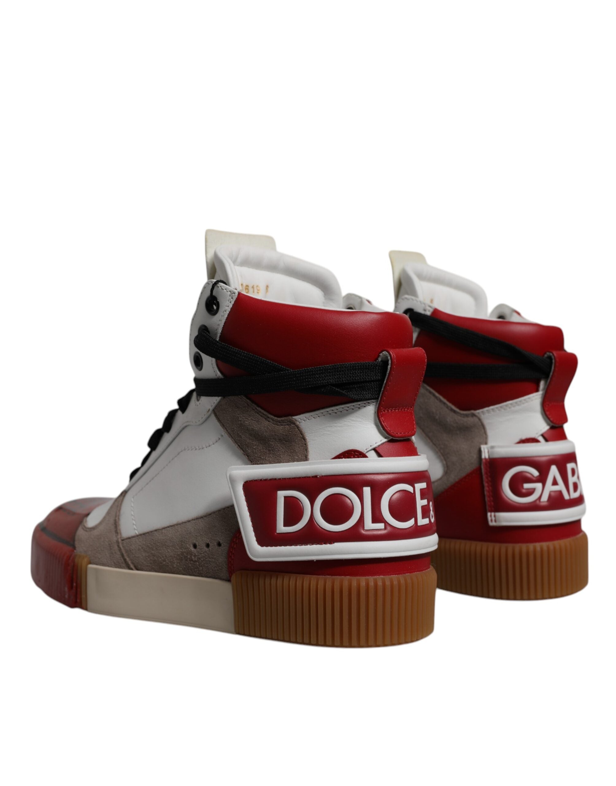 Dolce &amp; Gabbana Multicolor Leather High Top Sneakers Shoes