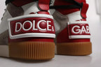 Dolce &amp; Gabbana Multicolor Leather High Top Sneakers Shoes