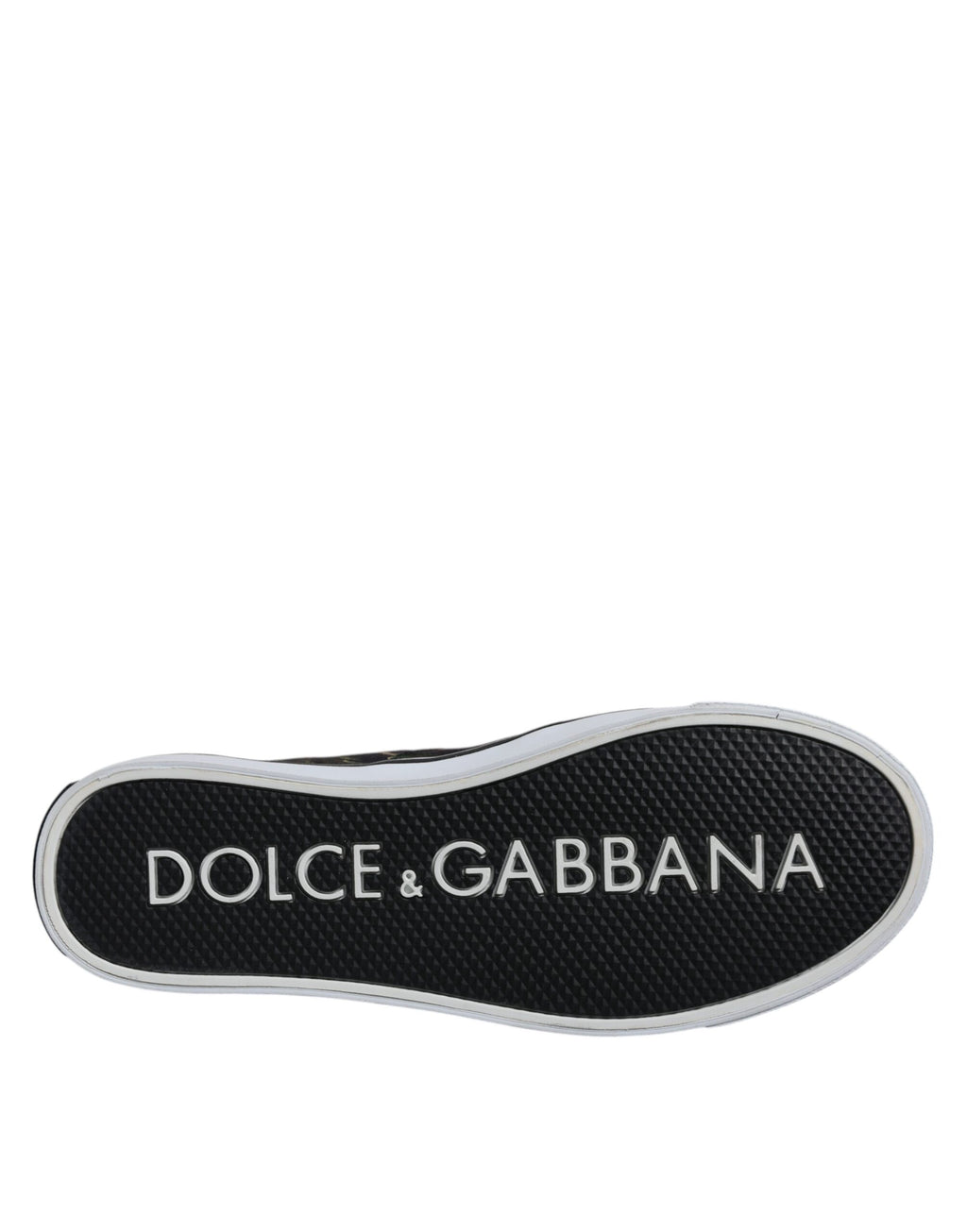 Dolce &amp; Gabbana Black Tropical Print Low Top Sneakers Shoes