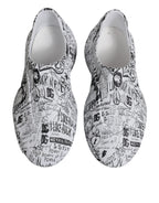 Dolce &amp; Gabbana White Black Graffiti Daymaster Sneakers Shoes