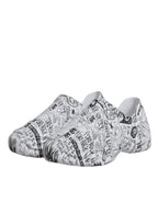 Dolce &amp; Gabbana White Black Graffiti Daymaster Sneakers Shoes