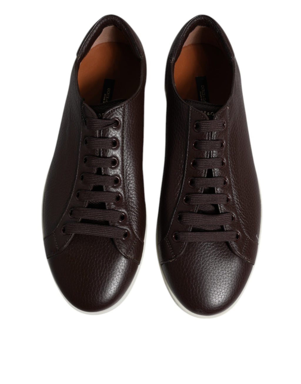 Dolce &amp; Gabbana Brown Low Top Men Saint Tropez Sneakers Shoes