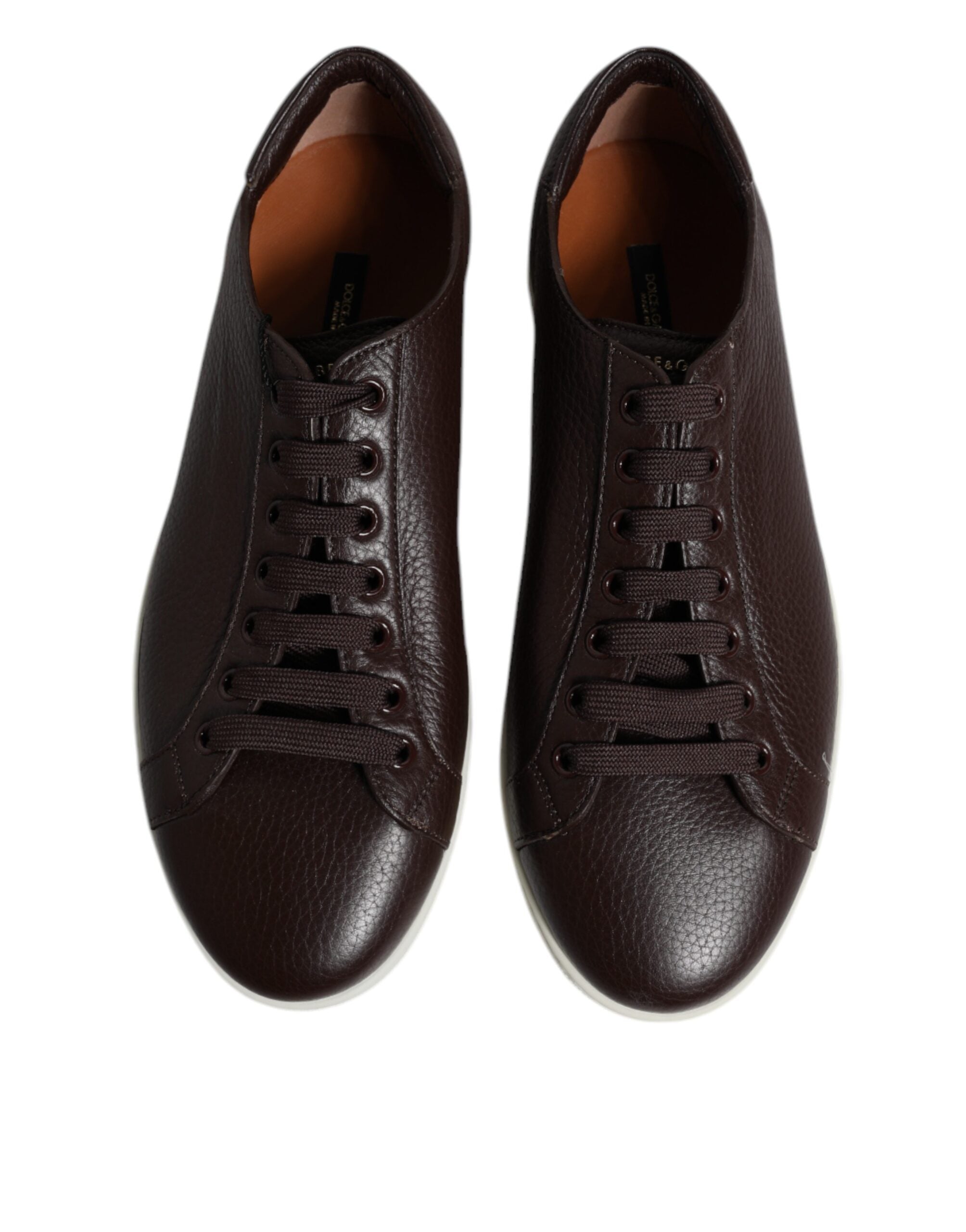 Dolce &amp; Gabbana Brown Low Top Men Saint Tropez Sneakers Shoes