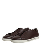Dolce &amp; Gabbana Brown Low Top Men Saint Tropez Sneakers Shoes