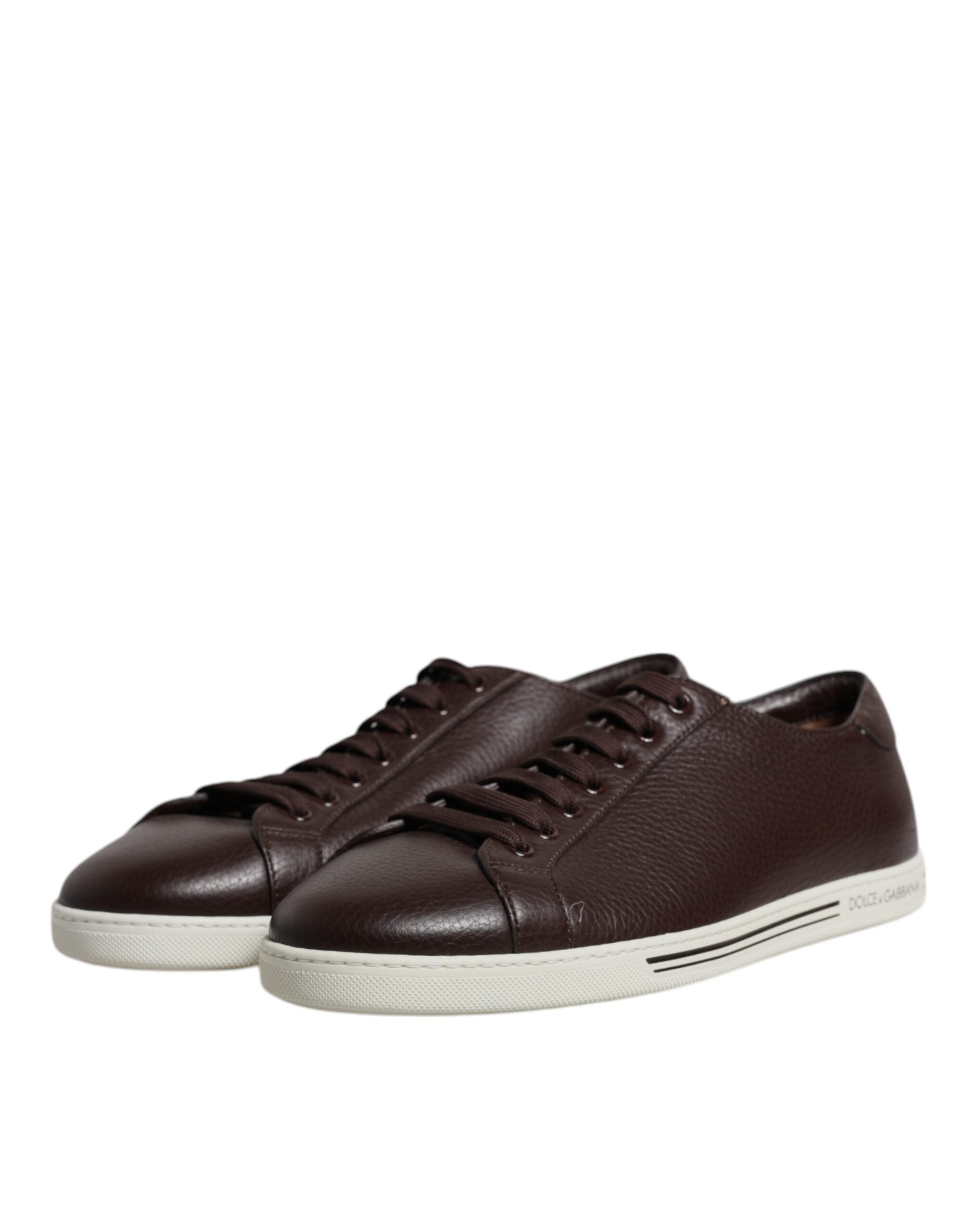 Dolce &amp; Gabbana Brown Low Top Men Saint Tropez Sneakers Shoes