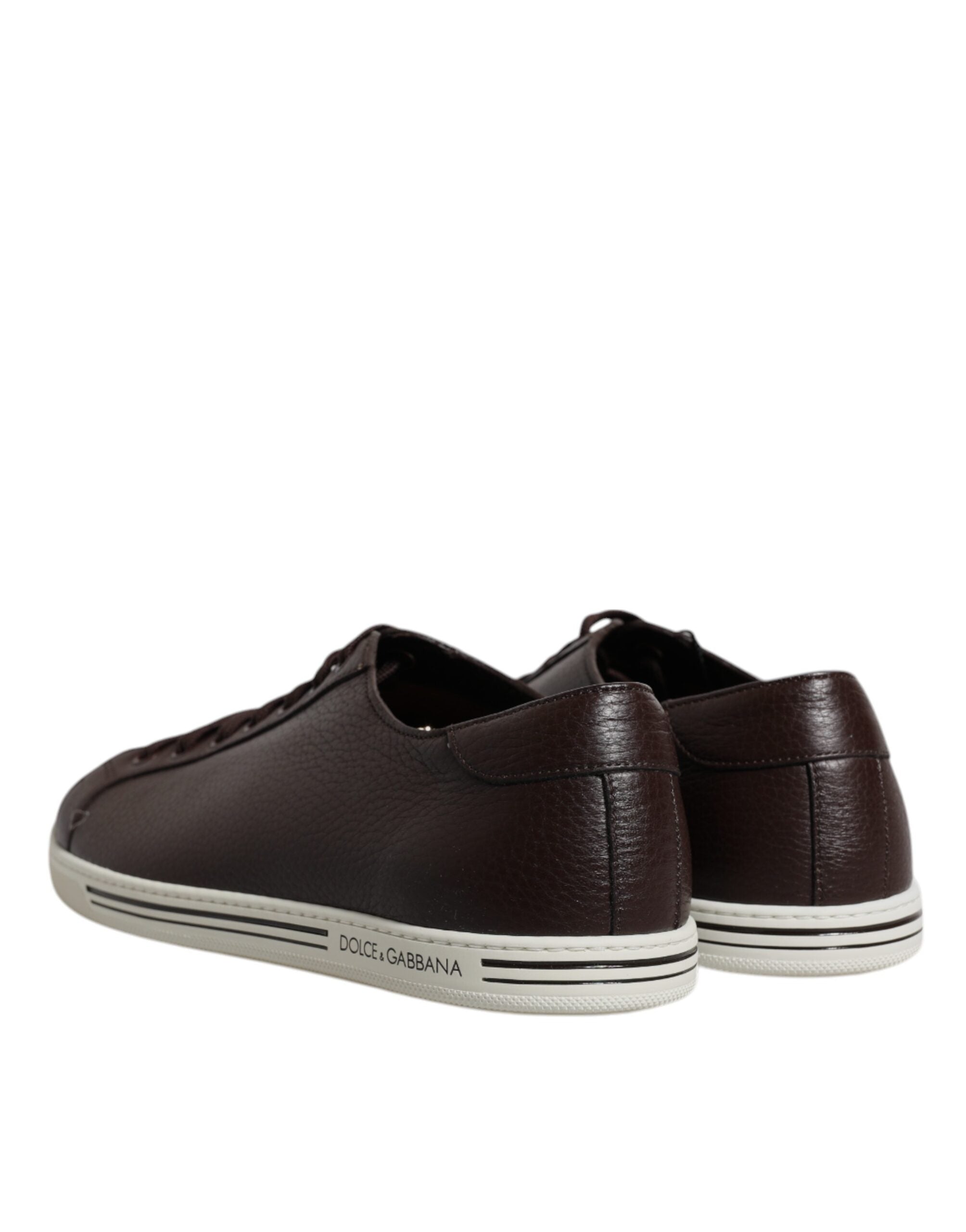 Dolce &amp; Gabbana Brown Low Top Men Saint Tropez Sneakers Shoes
