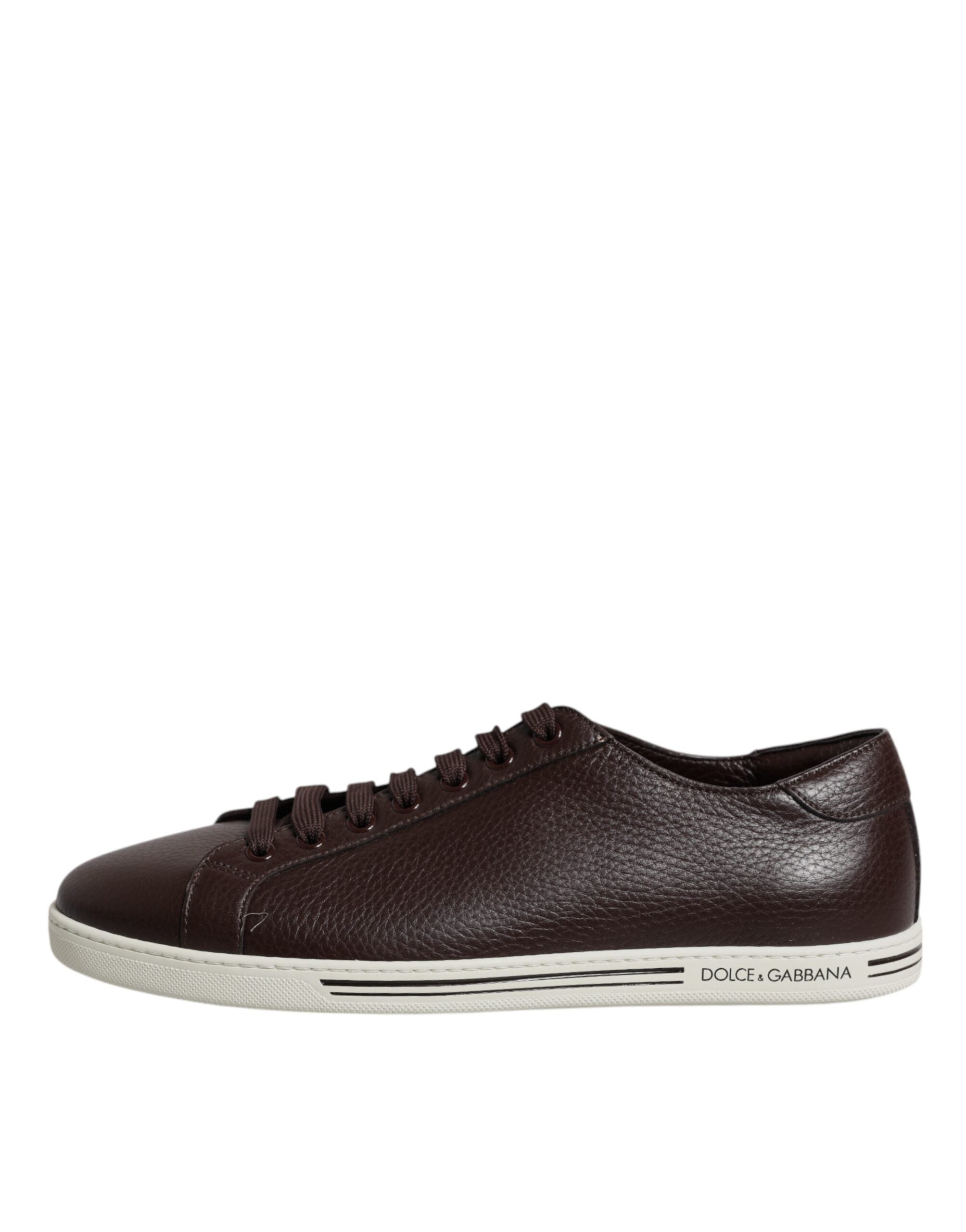 Dolce &amp; Gabbana Brown Low Top Men Saint Tropez Sneakers Shoes