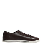 Dolce &amp; Gabbana Brown Low Top Men Saint Tropez Sneakers Shoes