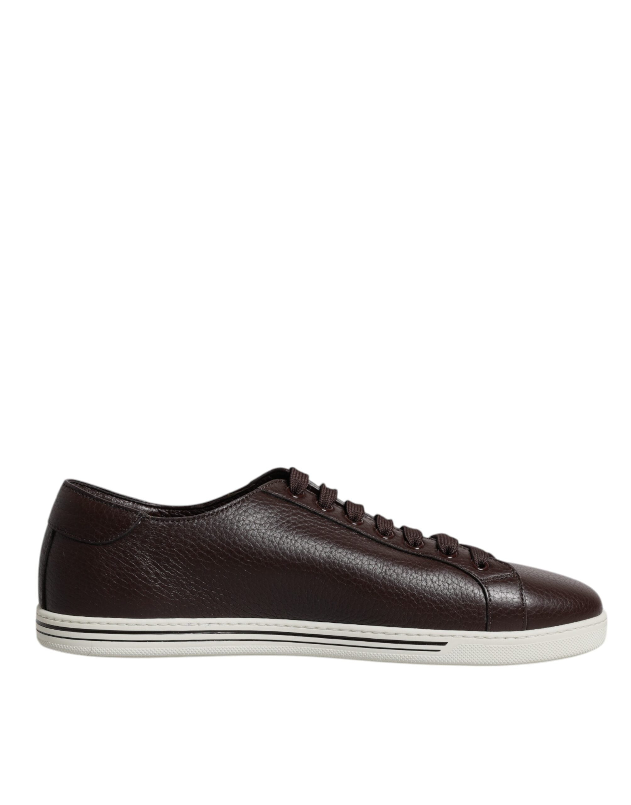 Dolce &amp; Gabbana Brown Low Top Men Saint Tropez Sneakers Shoes