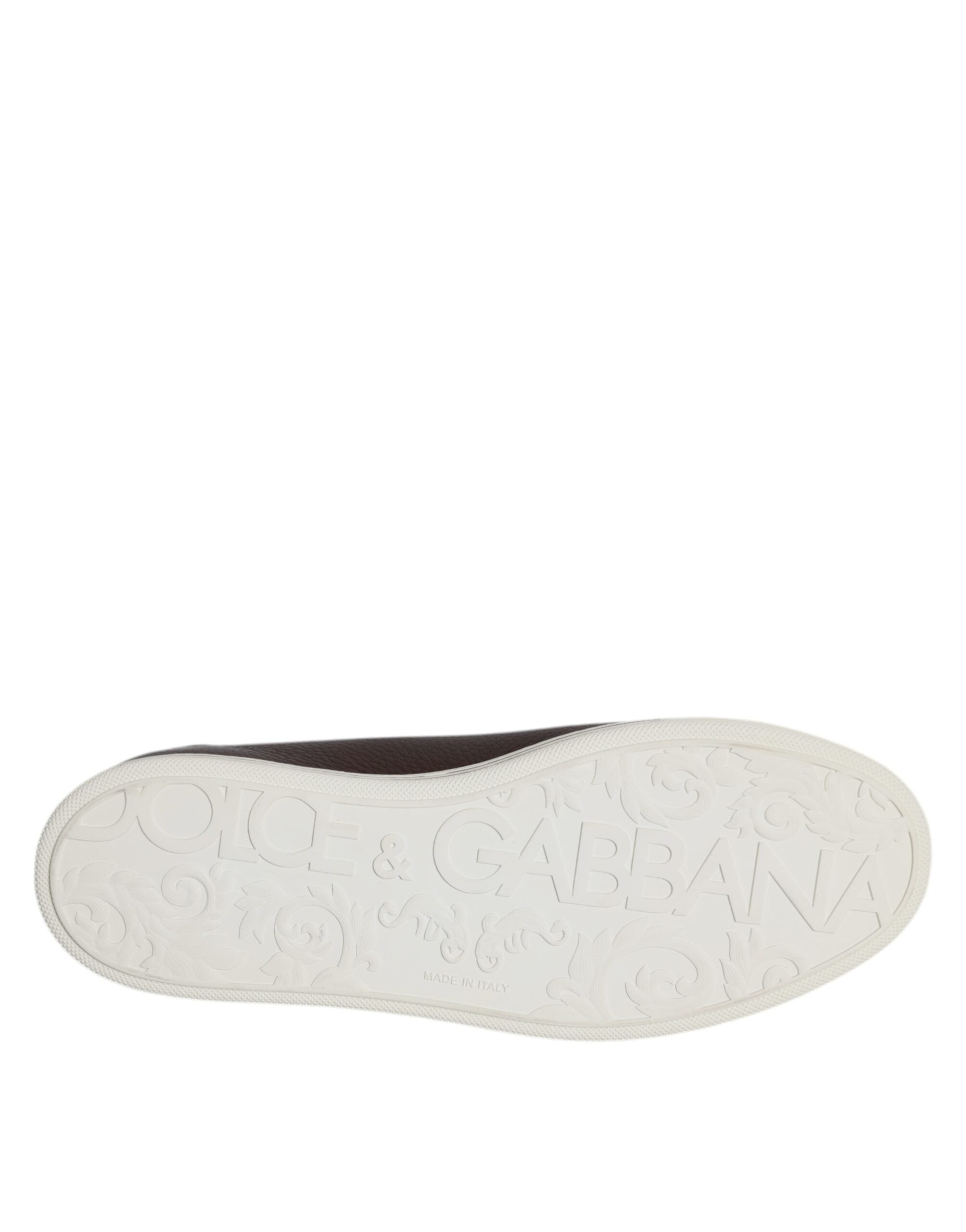 Dolce &amp; Gabbana Brown Low Top Men Saint Tropez Sneakers Shoes