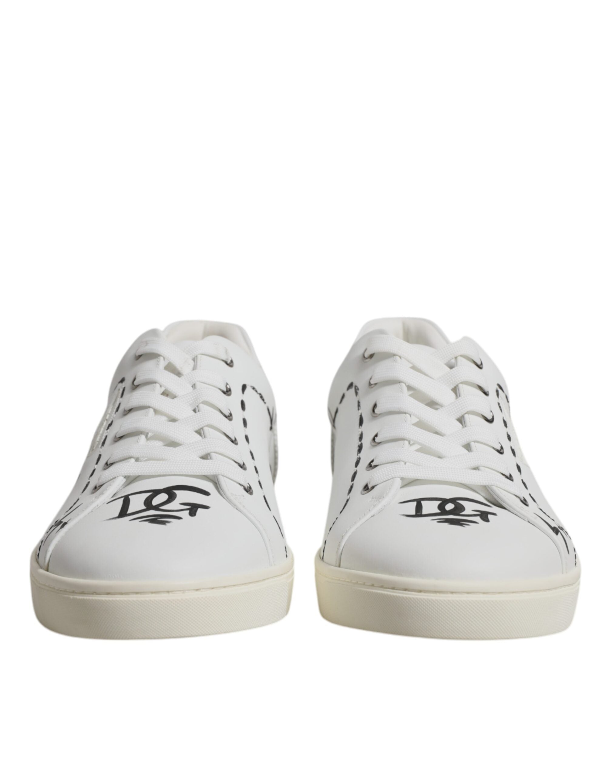 Dolce &amp; Gabbana White Leather Milano Low Top Sneakers Shoes