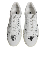Dolce &amp; Gabbana White Leather Milano Low Top Sneakers Shoes