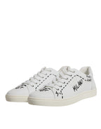 Dolce &amp; Gabbana White Leather Milano Low Top Sneakers Shoes