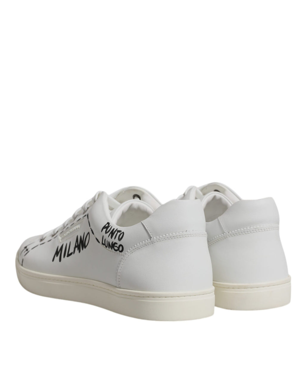 Dolce &amp; Gabbana White Leather Milano Low Top Sneakers Shoes