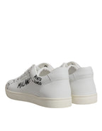 Dolce &amp; Gabbana White Leather Milano Low Top Sneakers Shoes