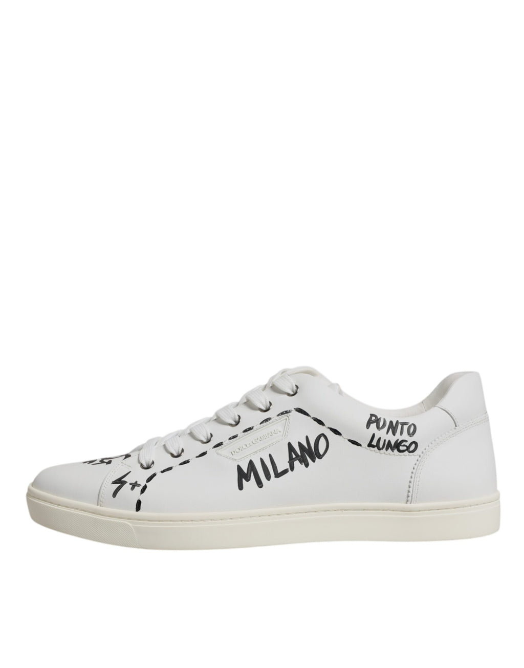 Dolce &amp; Gabbana White Leather Milano Low Top Sneakers Shoes