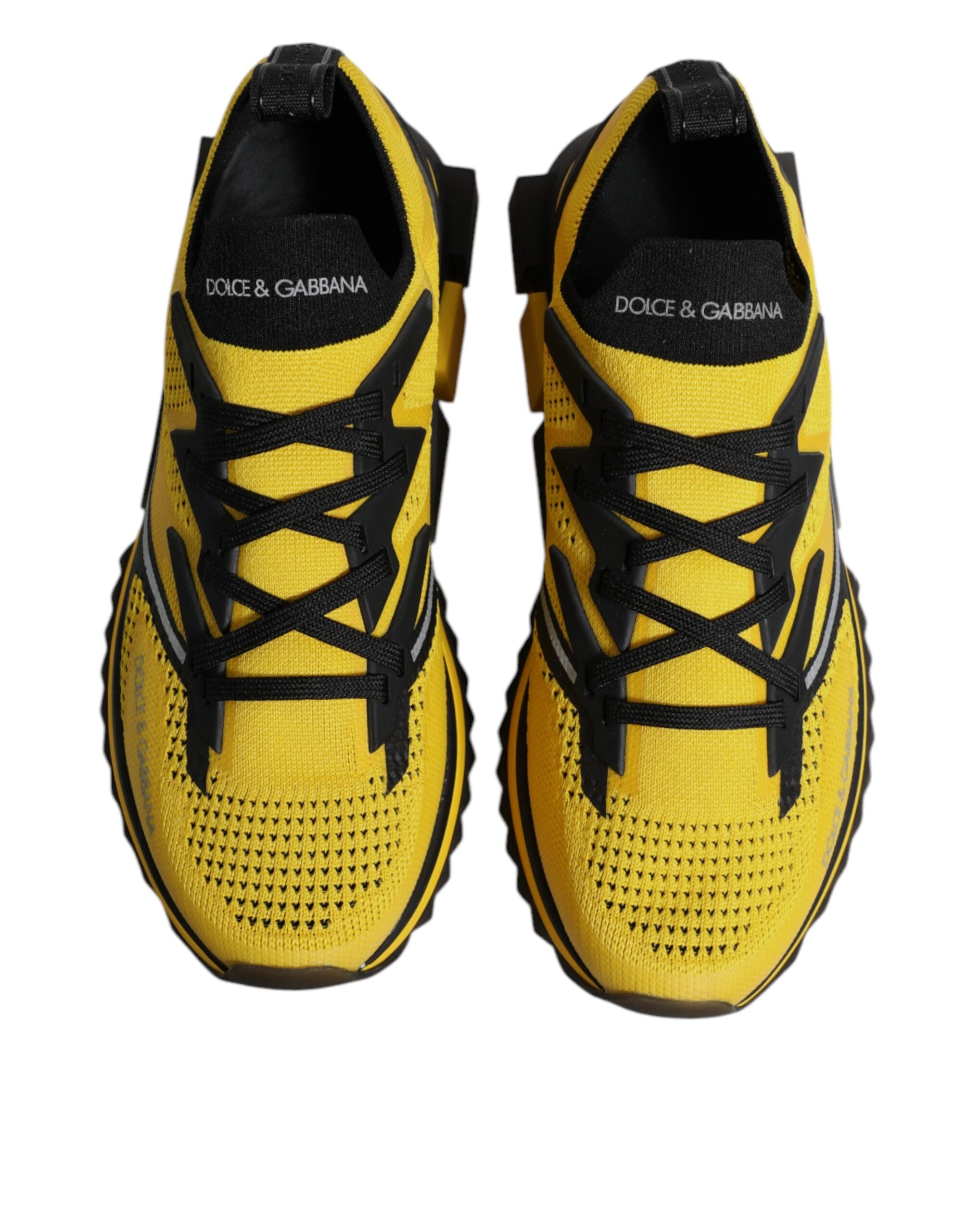 Dolce &amp; Gabbana Yellow SORRENTO Sport Stretch Sneakers Shoes