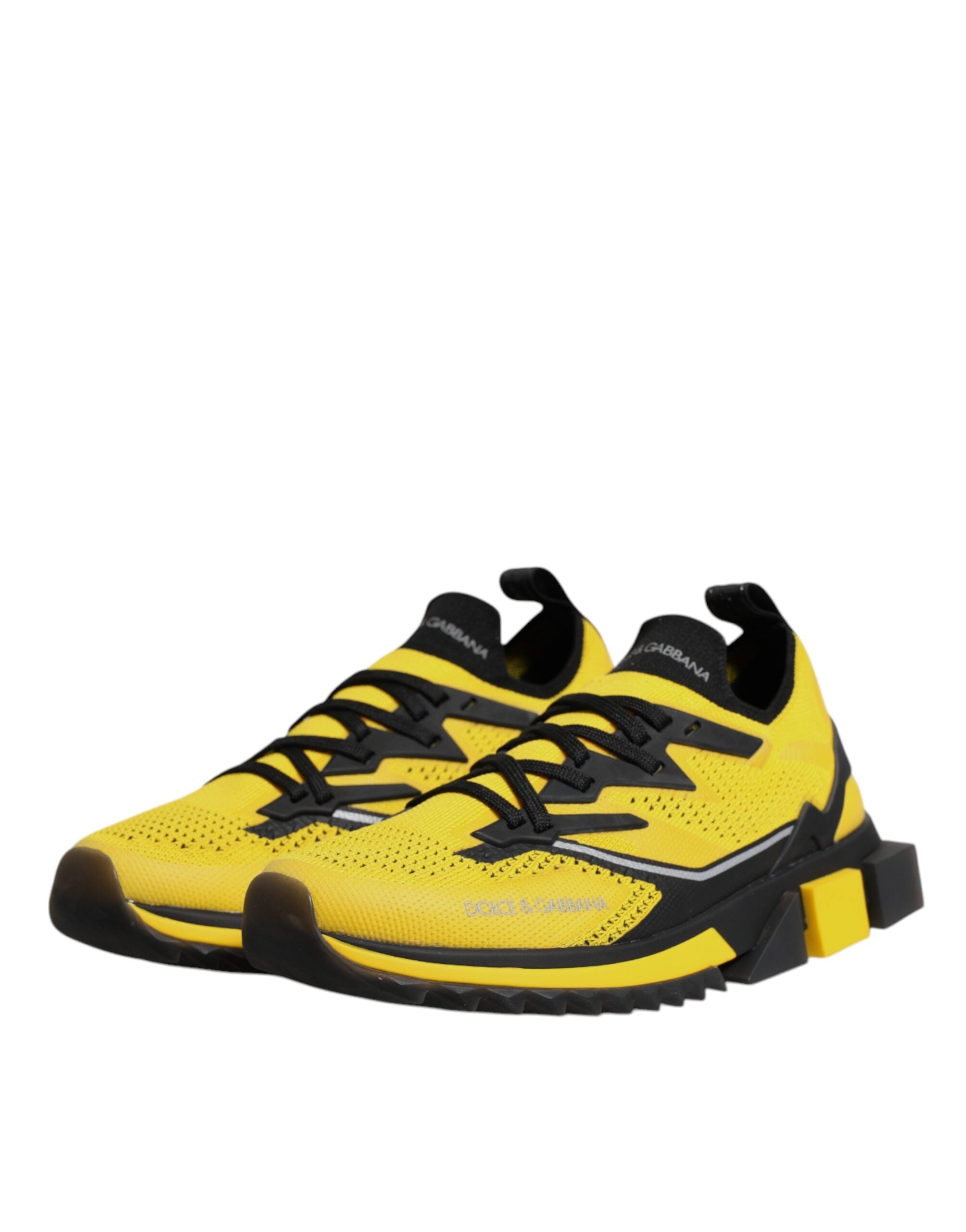 Dolce &amp; Gabbana Yellow SORRENTO Sport Stretch Sneakers Shoes