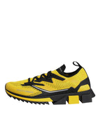 Dolce &amp; Gabbana Yellow SORRENTO Sport Stretch Sneakers Shoes