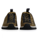 Dolce &amp; Gabbana Gold Rhinestones Sorrento Sneakers Shoes