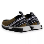 Dolce &amp; Gabbana Gold Rhinestones Sorrento Sneakers Shoes